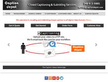 Tablet Screenshot of captiondepot.com